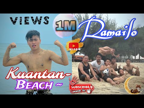 KUANTAN BEACH VLOG 2024 || Amazing Experience || With Friends ♥️ #firstvlog 😱