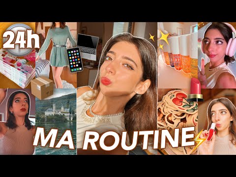 MA ROUTINE de YOUTUBEUSE : 24H SANS FITLTRE ✨🧡*chômeuse*