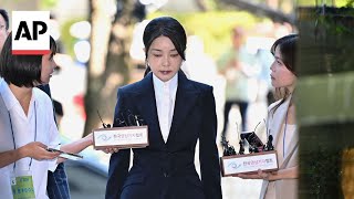Former South Korea first lady attends court hearing on her potential arrest