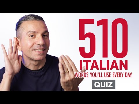 Quiz | 510 Italian Words You'll Use Every Day - Basic Vocabulary #91