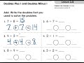 Doubles Facts and Addition Strategies