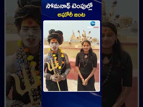 Aghori Naga Sadhu ,Sri Versine Visits Somnath Temple | సోమనాథ్ టెంపుల్లో అఘోరీ జంట |ZEE Telugu News