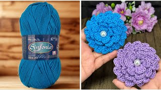 ¡Cómo tejer! Hermosa flor a crochet fácil y rápido #crochet 
