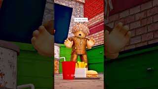 Homeless Man Gives Up Only Food For Kid In Roblox 🥺 #shorts