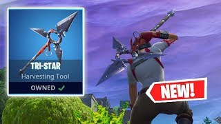 Fortnite New Pickaxe Videos Infinitube - new tri star pickaxe gameplay !   in fortnite