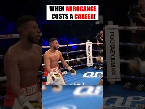 THIS BOXER ACTS TOUGH AND GETS KNOCKED OUT 10 SECONDS BEFORE THE END! #boxing #shorts