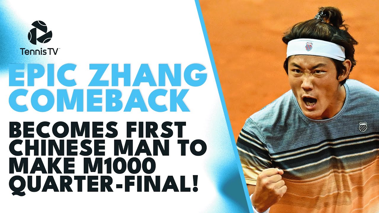 Zhizhen Zhang Comeback To Become First Chinese Man To Make A Masters 1000 QF! | Madrid 2023