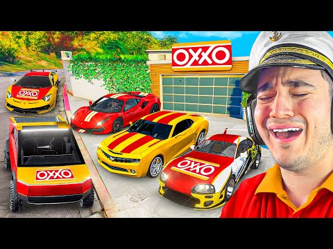 Robando Coches del OXXO en GTA 5!! 🛒💰