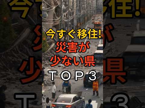 今移住しろ！災害が少ない県TOP3　#災害 #地震 #南海トラフ #備蓄品 #料理 #雑学 #備蓄