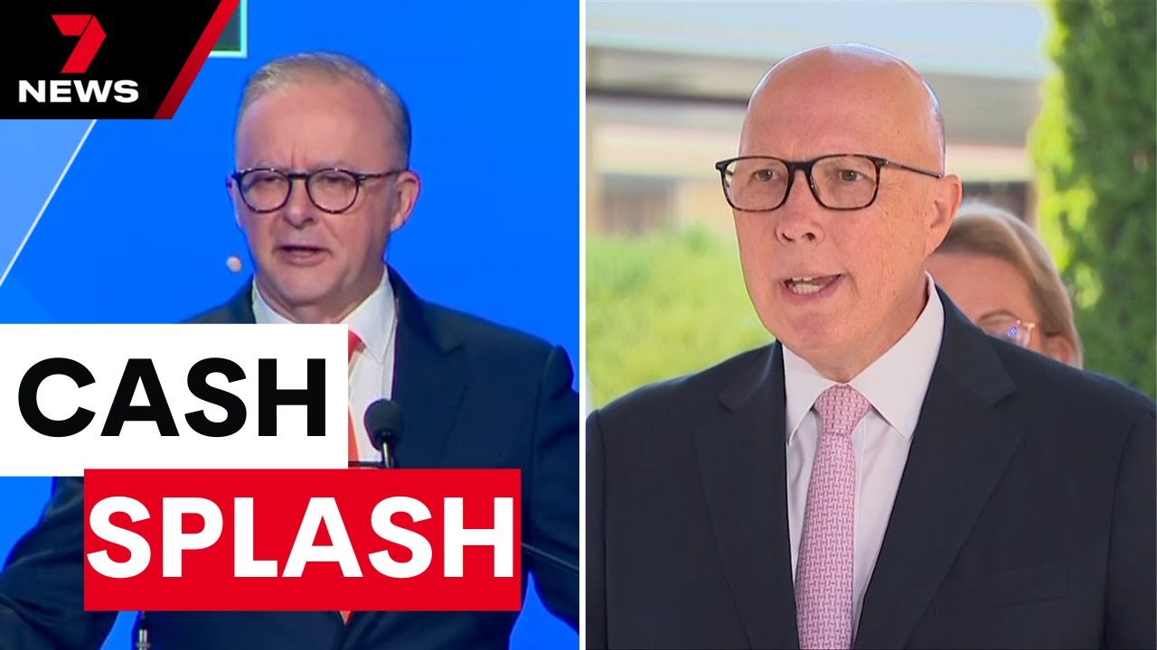 Anthony Albanese and Peter Dutton splash cash on penultimate week of election campaign | 7NEWS