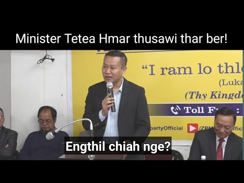 Minister Pu Tetea Hmar thusawi thar ber! Engtiang chiahin nge an kal!