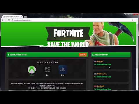 Save The World Codes Xbox 06 21