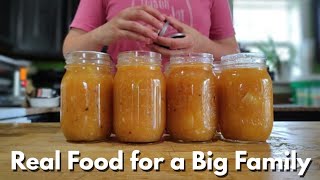 Feeding a Family of 11 Without Waste ~ Potatoes, Peaches & Zucchini