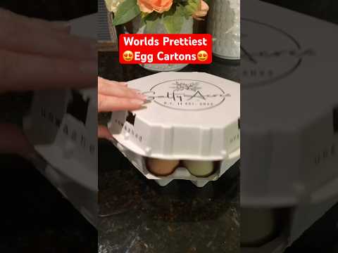 World’s PRETTIEST egg carton! #homestead #growyourownfood #egg #chickens #aesthetic