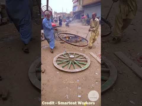 Ancient Wheel Making !? #facts #amazing #engineering #antique #workers #skill #talent #physics