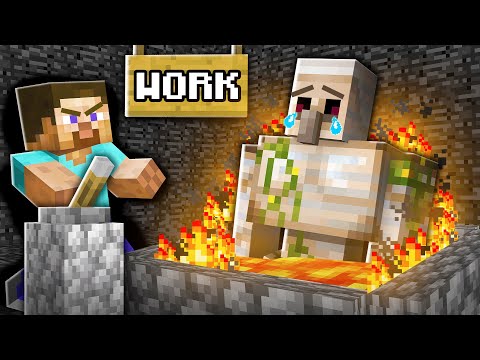 I built an iron farm in Minecraft by torturing golems