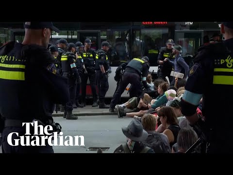 YouTube video thumbnail: Protesters Dragged From Outside Nato Summit in The Hague
