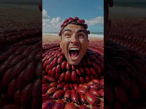 Cristiano Ronaldo SWARMED by Millions of Red Beetles 😱 Farmer Saves Him!