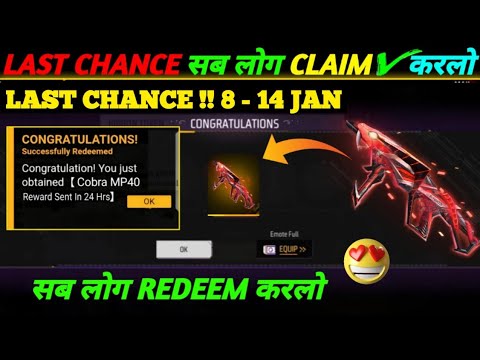 FREE FIRE REDEEM CODE TODAY 9 JANUARY REDEEM CODE FREE FIRE | FF REDEEM CODE TODAY 9 JANUARY