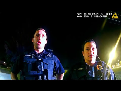 Backup Officer Accidentally Runs Over Cop and Suspect