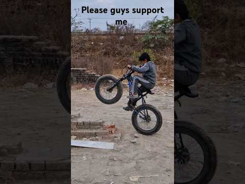 Wheelie with fat bike #shortvideo #stunt #cycle  #cyclewheeling #ytshorts #shortfeed #like #share