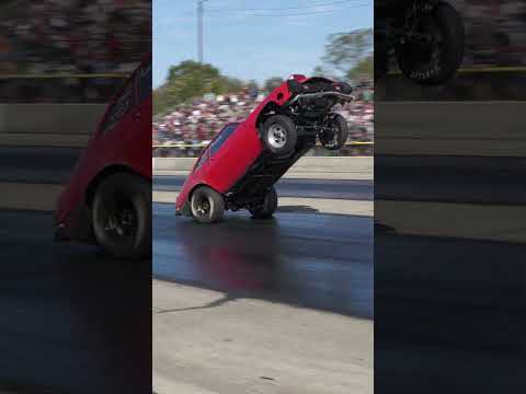 Chevy Pinto aka Chinto does 700 foot wheelstand at Byron Dragway Wheelstand Conpetition 2025