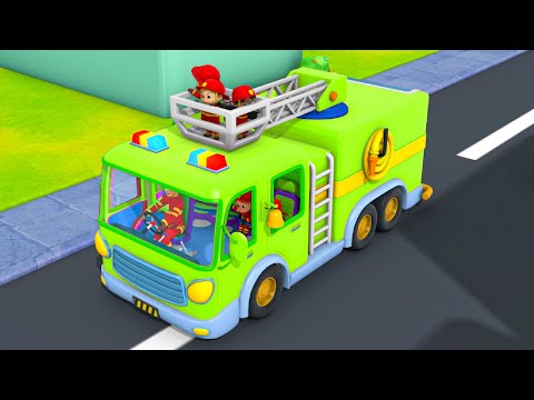 Wheels On The Firetruck, Big Green Firetruck & More Nursery Rhymes for Kids