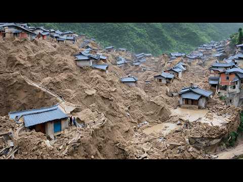 JAW-DROPPING Landslide Destroys Chinese Village!