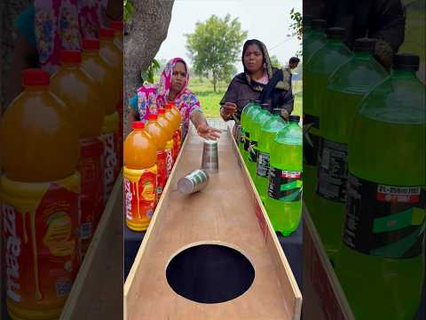 Best Family Glass Slide and Cold drink challenge #shorts