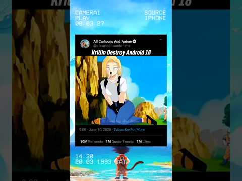 Krillin Destroy Android 18 😅 #dbz #dbs #dragonball #anime #shorts #android 🔥🔥