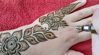 نقش حناء سهل وخفيف very easy and beautiful henna design