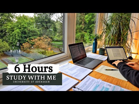 6 HOUR STUDY WITH ME ⎸Background noise, 10 min Break, NO MUSIC, 50/10 Pomodoro