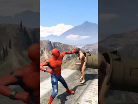 رميت البنت من اعلي مكان في لعبة GTA مود سبايدرمان للموبايل هتموت من الضحك 😂♥️