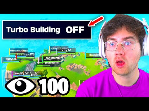 100 Players Turn Off "Turbo Building" In OG Fortnite (Nostalgic Tournament)