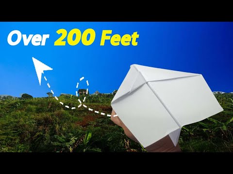 Stunt Paper aeroplane - How to Make Longest Flight Paper Airplane - Over 200 Feet