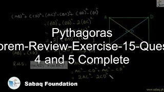 Pythagoras Theorem-Review-Exercise-15-Question 4 and 5 Complete