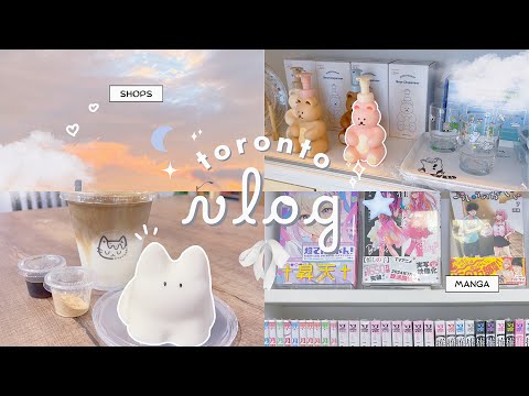 travel vlog ✿// toronto, cute shops + manga, spy x family boba, blind boxes, lots of food!