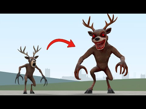 I FOUND NEW THE DEER AND CURSED DEER FROM MONSTER ROBLOX 99 NIGHTS IN THE FOREST in Garry's Mod!