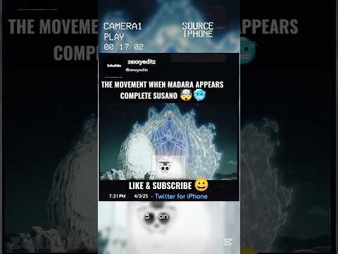 THE MOVEMENT WHEN MADARA APPEARS COMPLETE SUSANO 🤯🥶#anime#naruto#madara#susano#trending#shorts#viral