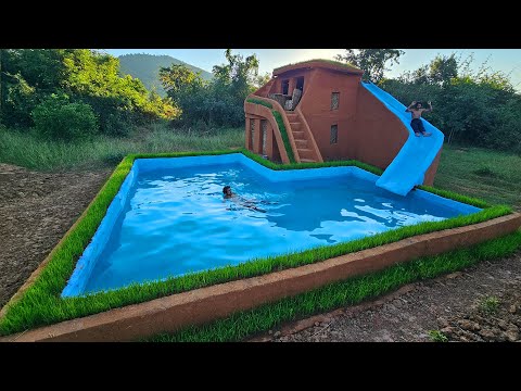 Building A Swimming Pool And Water Slide For A Holiday