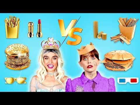 PRINCESA RICA VS PRINCESA POBRE || Situações Engraçadas de Meninas Ricas VSPobres