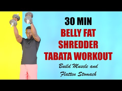 27-Minute BELLY FAT SHREDDER TABATA Dumbbell Workout - Build Muscle and Get A Flat Tummy