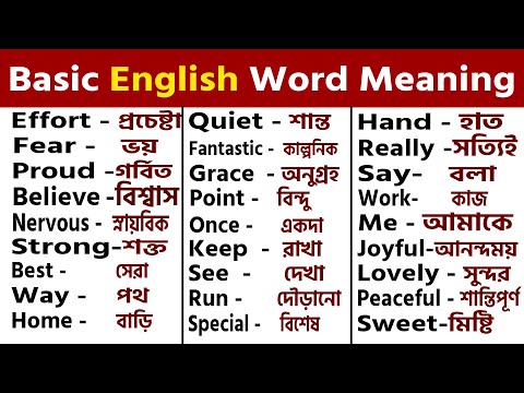 প্রতিদিন কথা বলা 𝐰𝐨𝐫𝐝𝐬/ Most common English Words with Bangla meaning/Daily English Word Meaning#54