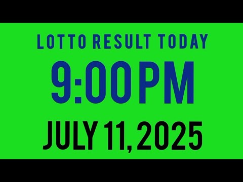 Lotto Result Today 9pm draw July 11, 2025 ez2 swertres 2d 3d pcso