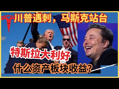 懂王川普被枪击！马斯克喊话，哪些股票，板块收益于此？？