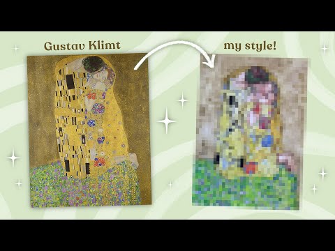 Redrawing 'The Kiss' In My Style! // Gustav Klimt Art History & Repaint