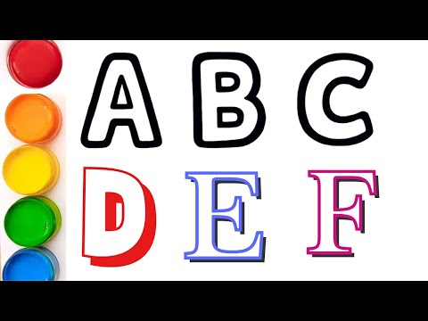 How to draw and paint ABC alphabets | A to Z | Easy art | Funnywe art