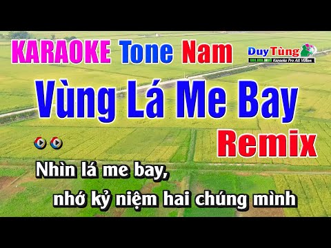 Karaoke || Vùng Lá Me Bay – Tone Nam ( Remix ) Nhạc Sống Duy Tùng