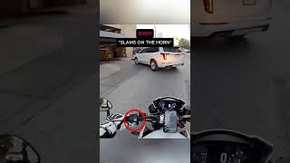 Biker Gets Cut Off, Then THIS Happens #karma #justice #shorts