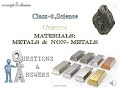Reactivity and Properties of Metals